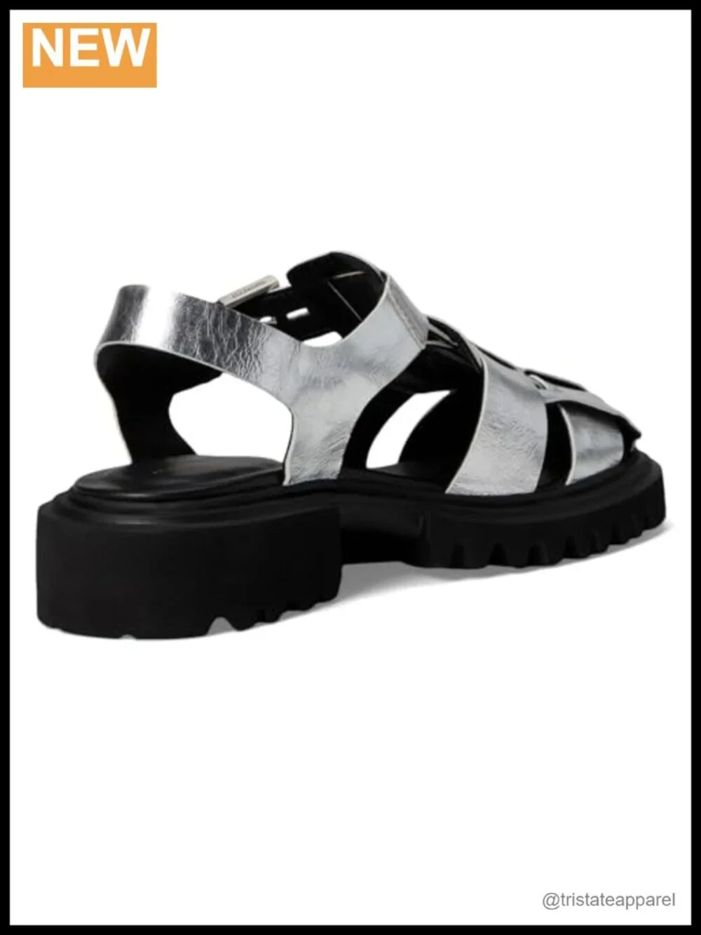 Leather Flat Fisherman Slingback Platform Sandals Slip On